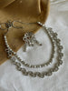 Double Layer AD stone Necklace with pearls