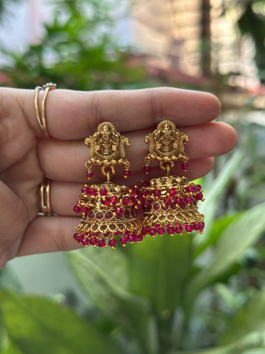 Gauri Bead Jhumkas