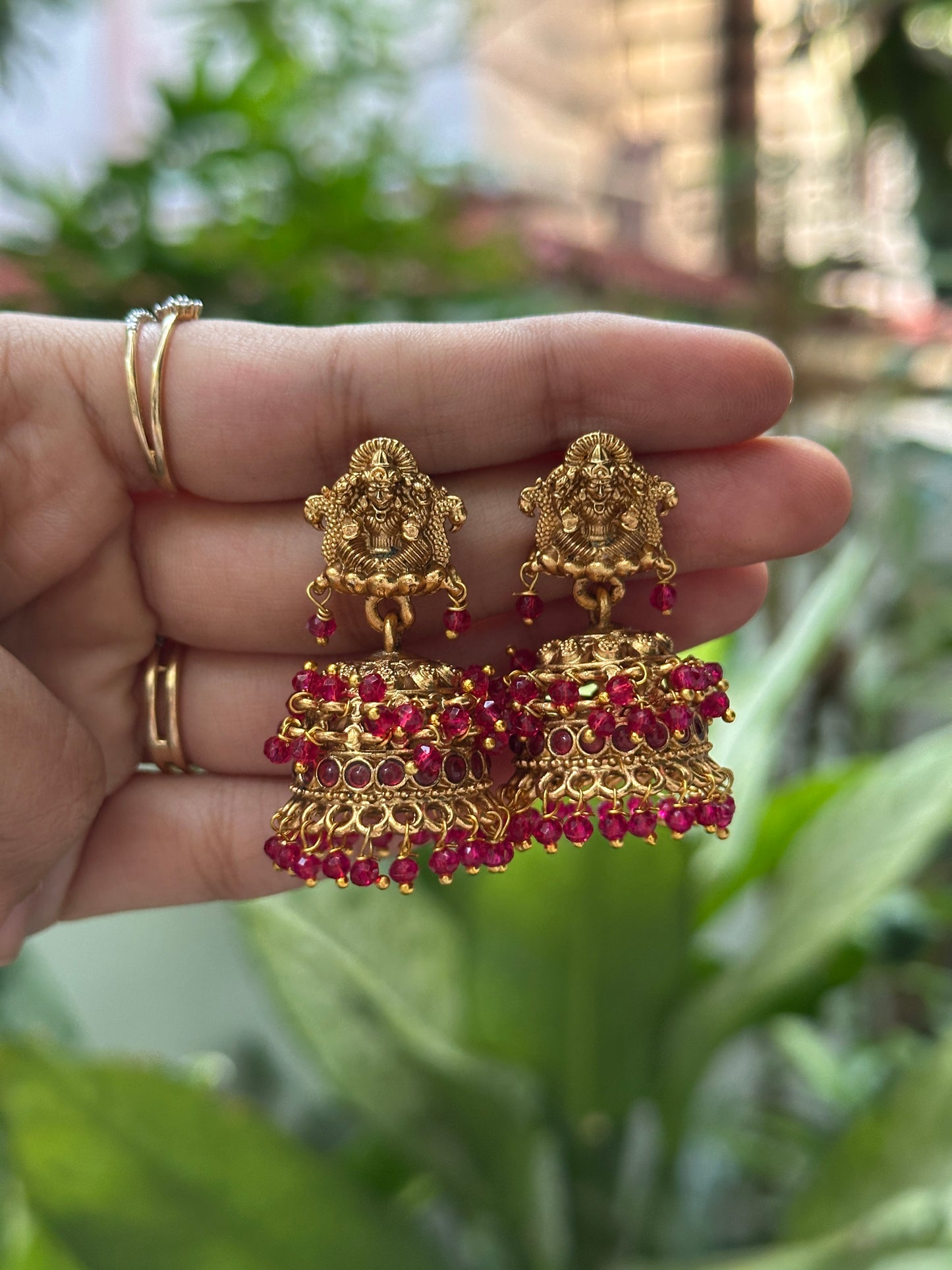 Gauri Bead Jhumkas