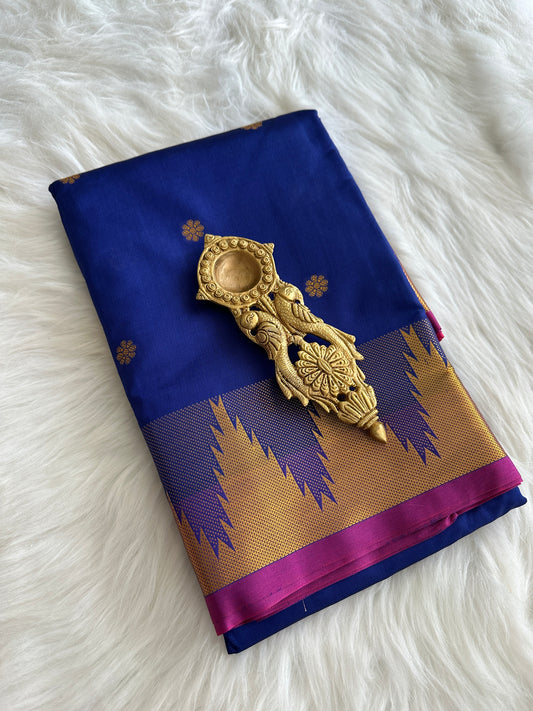 Royal Blue Semi Silk Saree