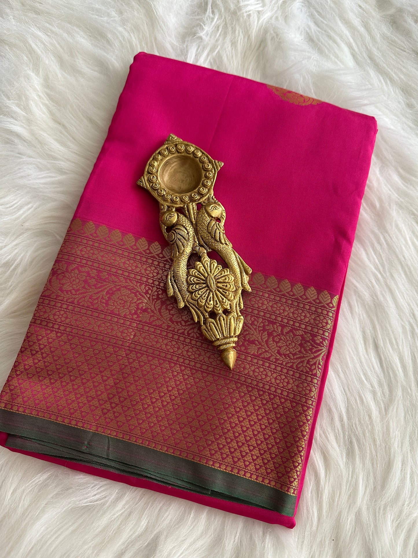 Raani Pink Semi Silk Saree