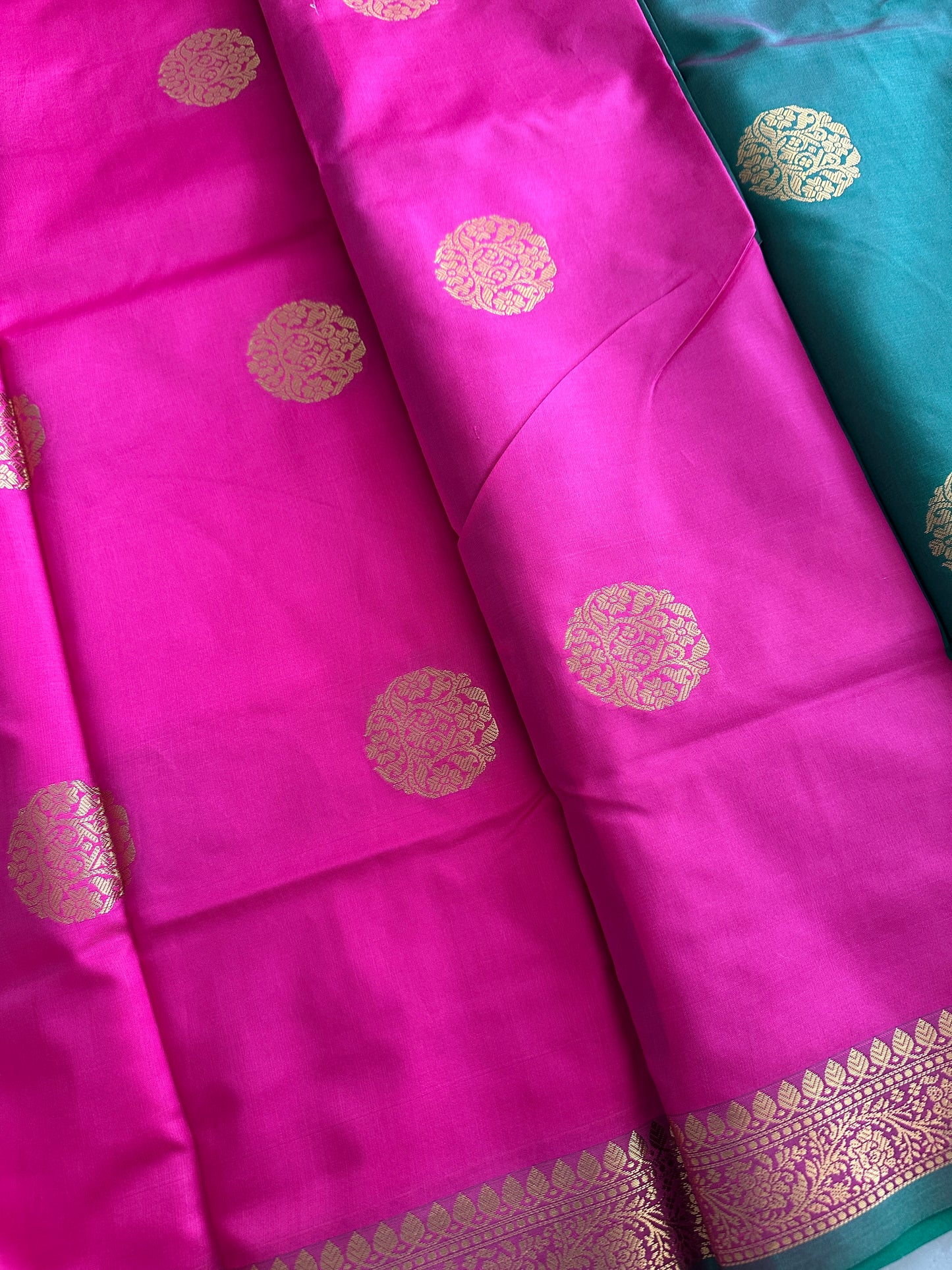 Raani Pink Semi Silk Saree