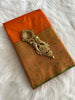 Orange Semi Silk Saree