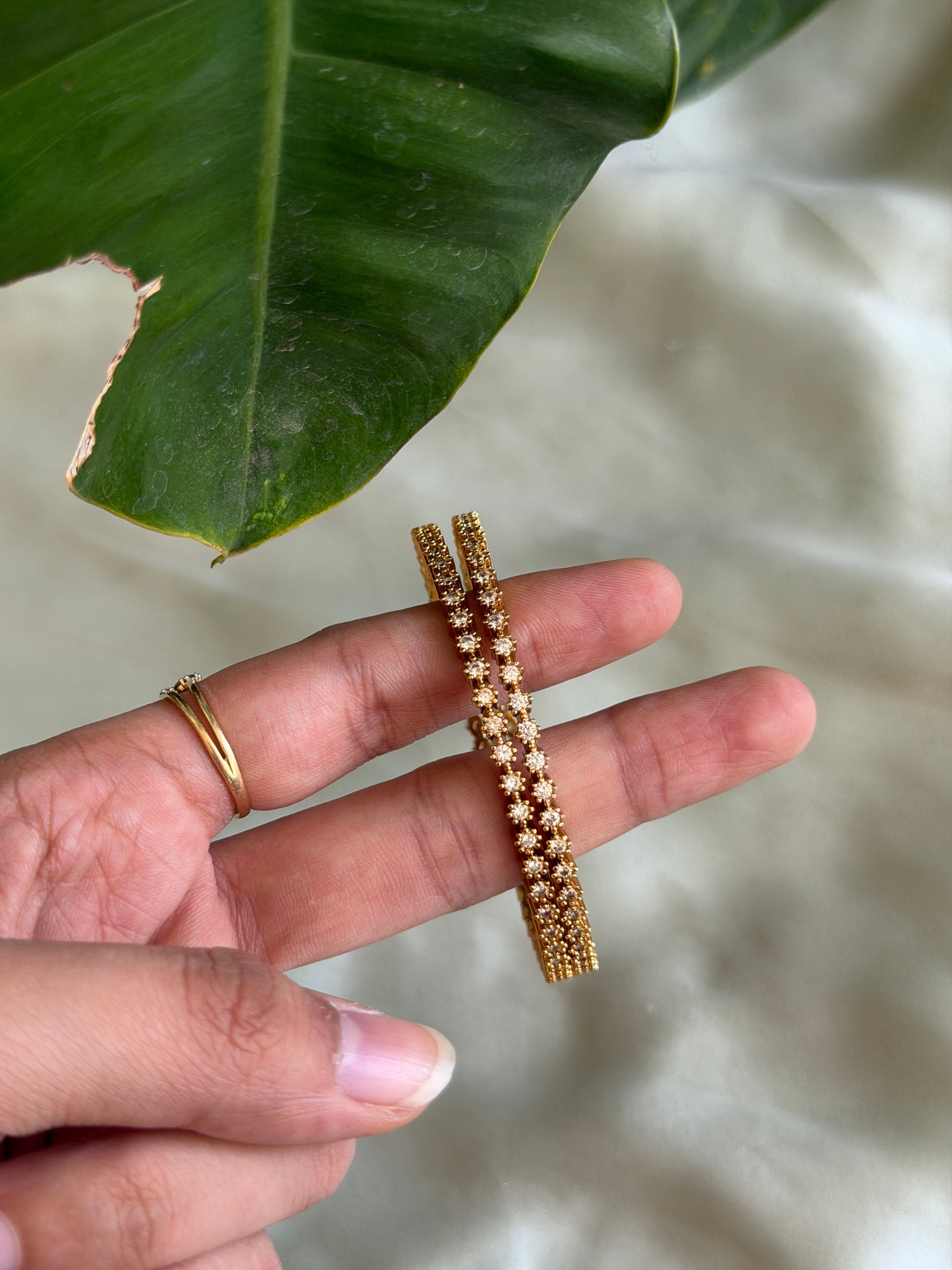Baby Diamond Ball Bangles(Set of 2)