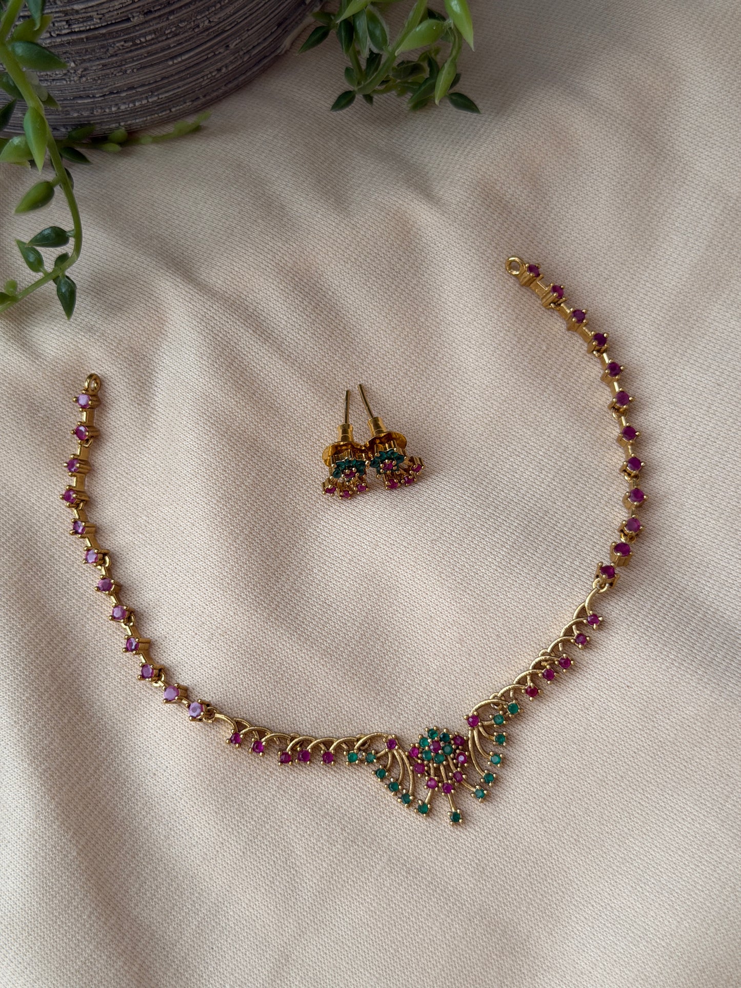 Daliya Thin AD Necklace