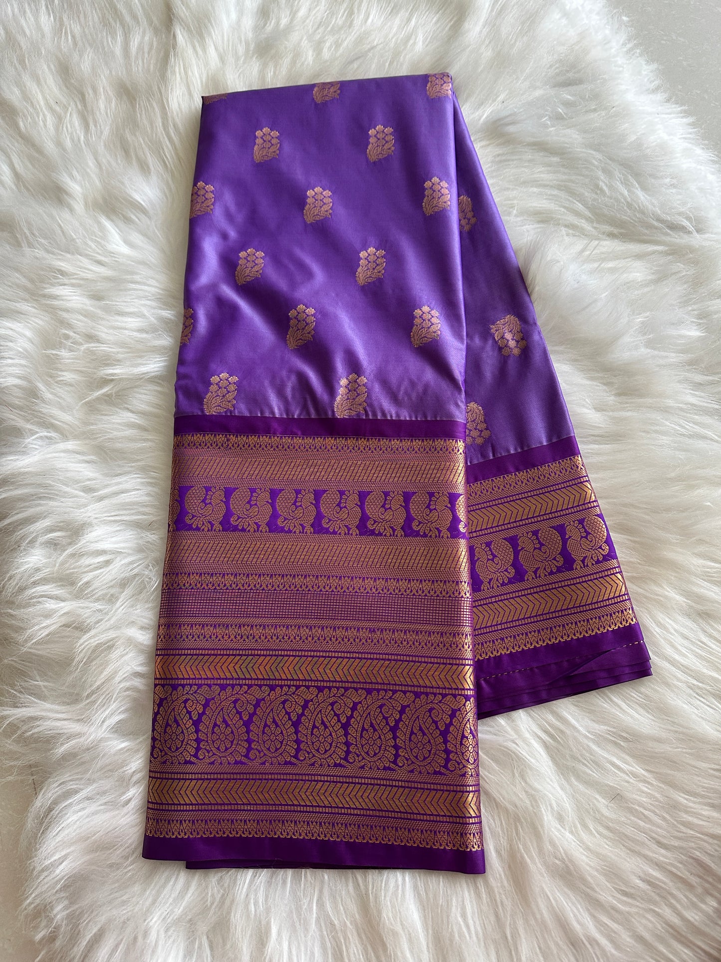 Orchid Purple Semi Kanchivaram Pattu Saree