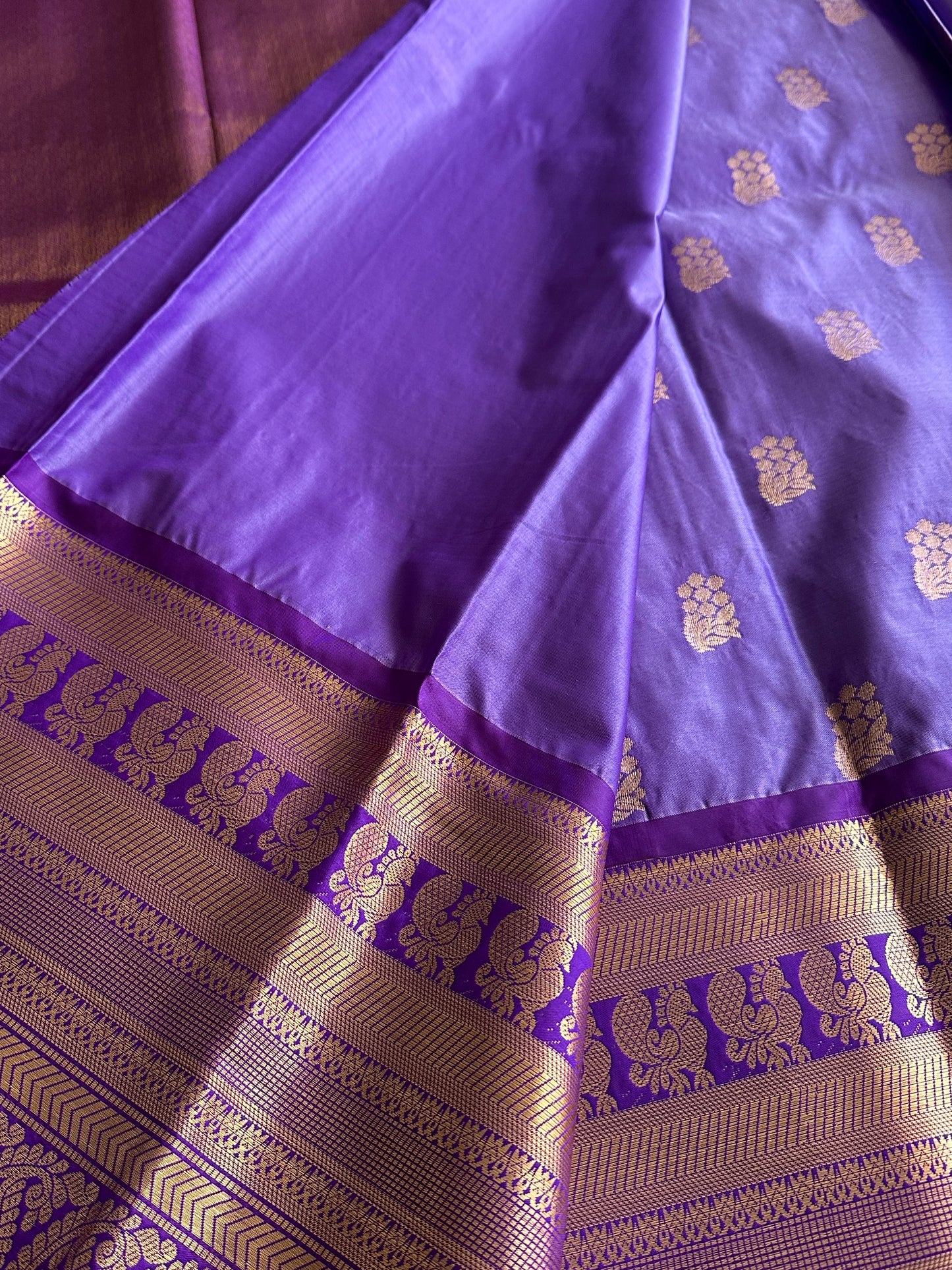 Orchid Purple Semi Kanchivaram Pattu Saree