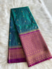 Peacock Blue Semi Kanchivaram Pattu Saree