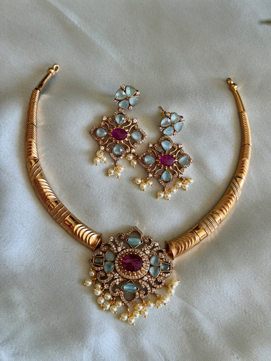 Pastel Blue AD Hasli Choker