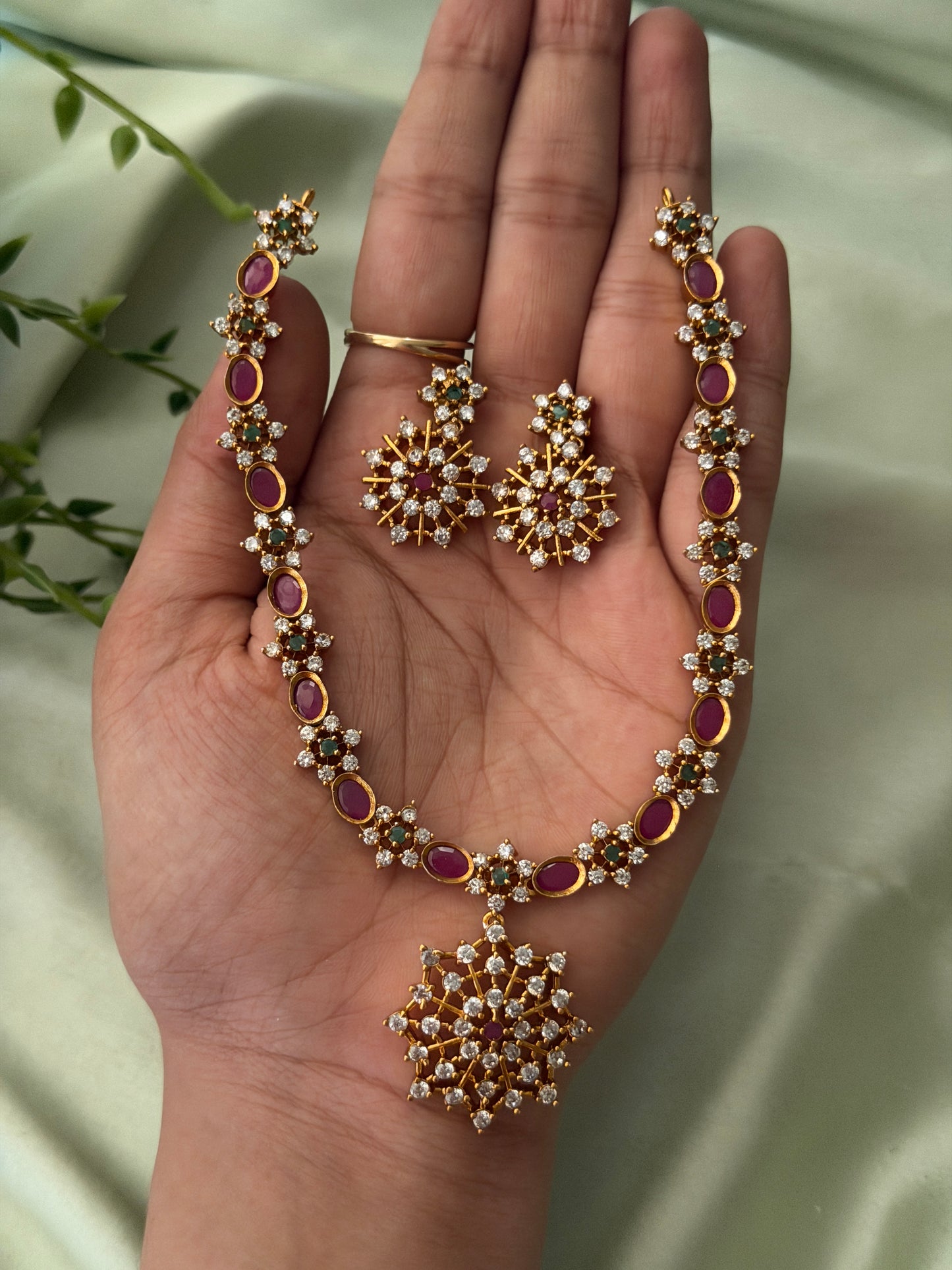 Rasberry Blossom Necklace