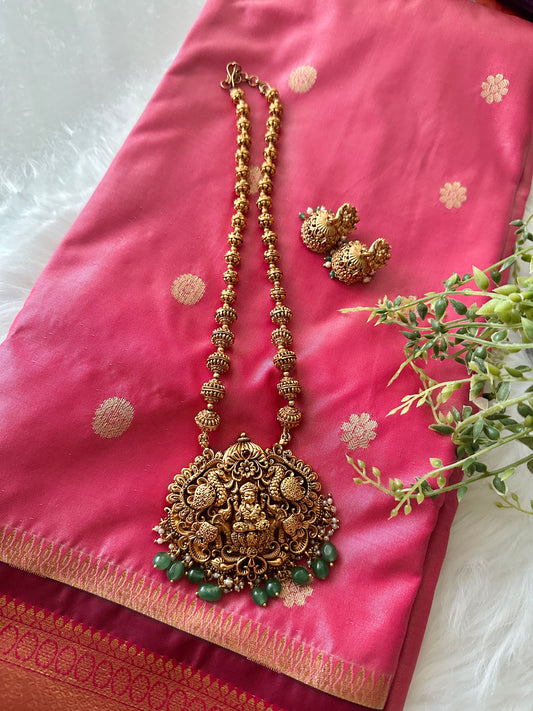Parvathi Antique Pendant Ball Haaram set