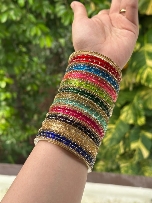 Seemantham Glass Bangles Combo