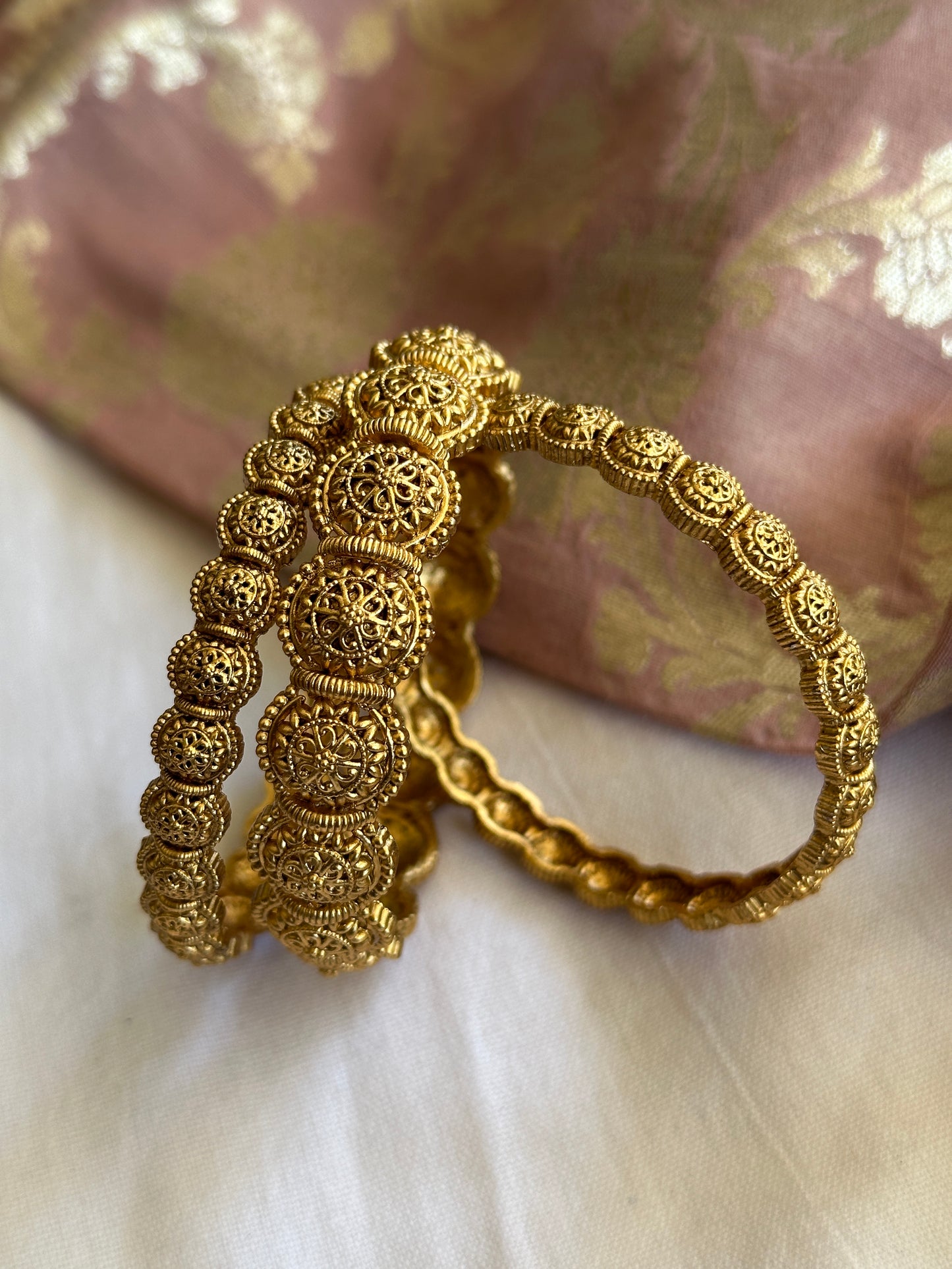 Non Idol Antique Budget bangles (Set of 3)