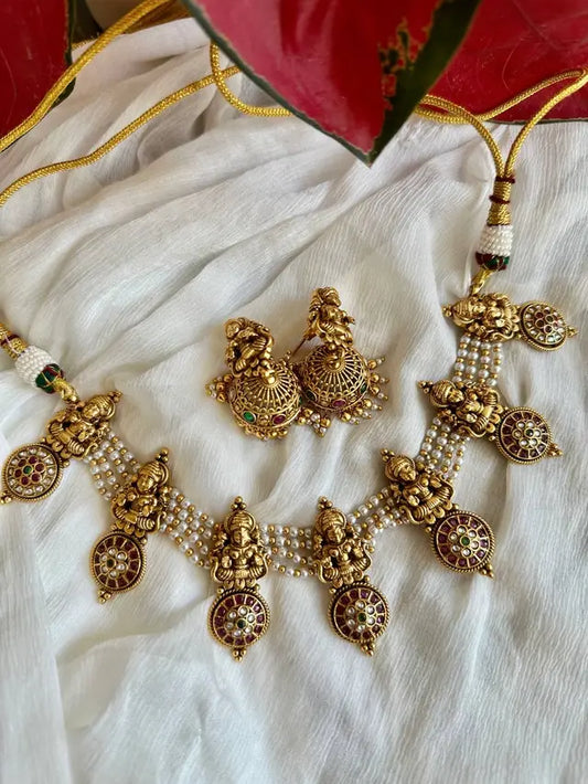 Premium Antique Devi Pearl Necklace