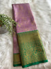 Lavender x Green Tissue Silk Saree