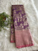 Purple x Gold Dual tone Tissue Silk Saree