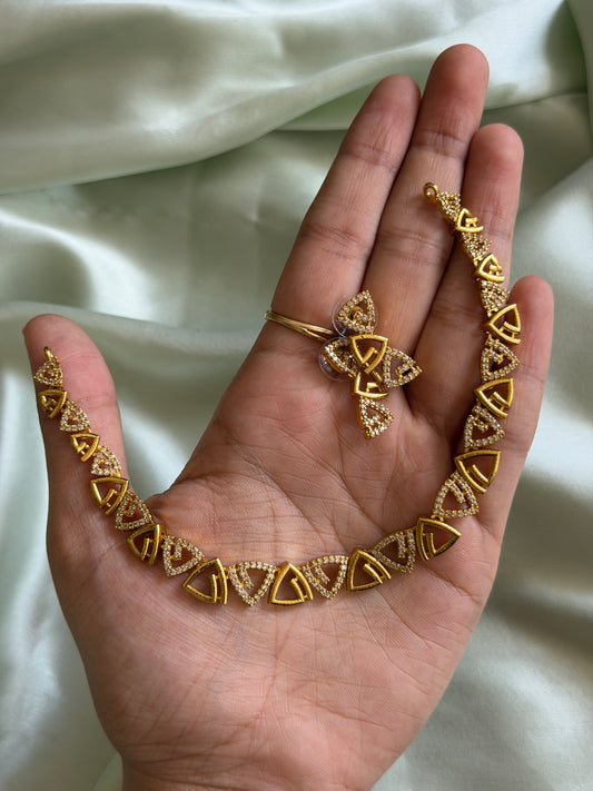 Geometrical Diamond Necklace