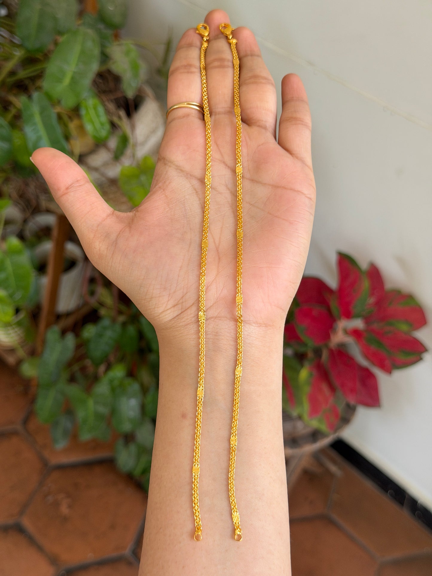Thin Gold Replica Anklets