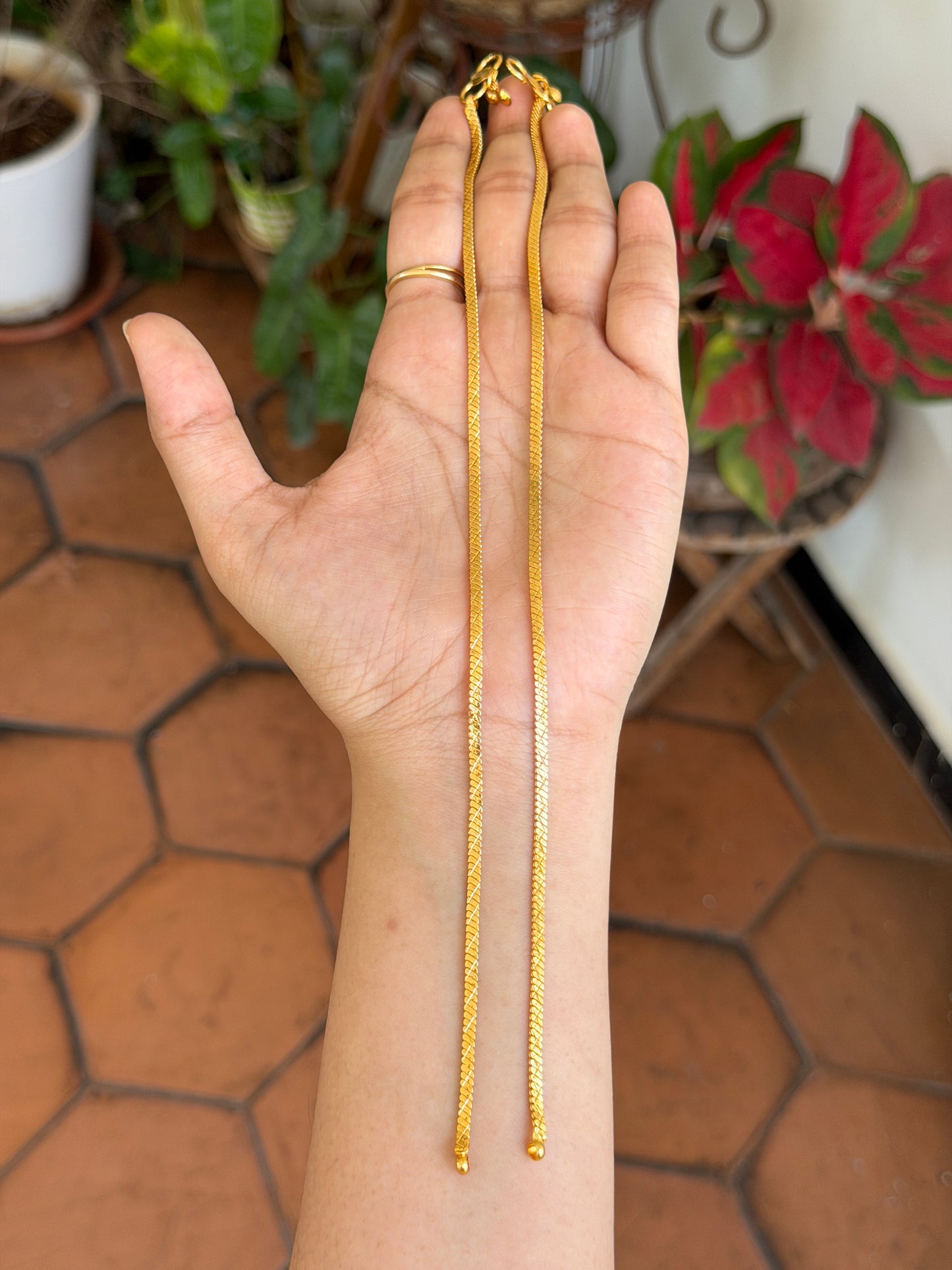 Thin Gold Replica Anklets