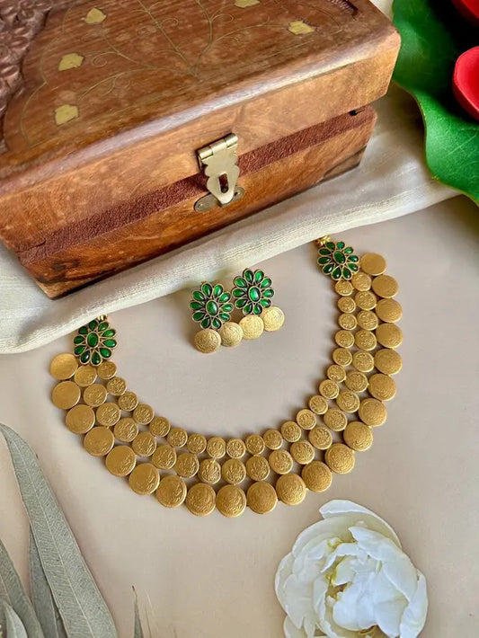 Coin Flora Necklace
