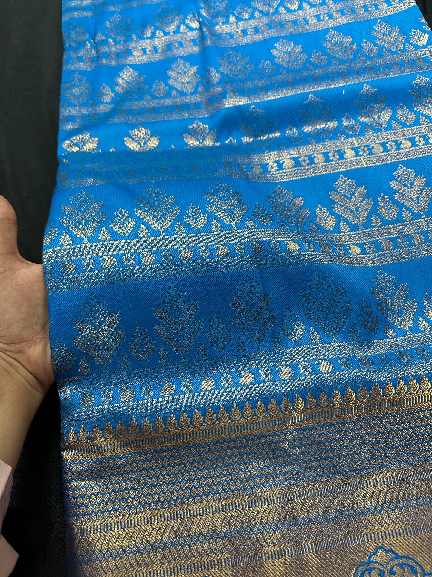 Blue Pine Tissue Kanchi Pattu
