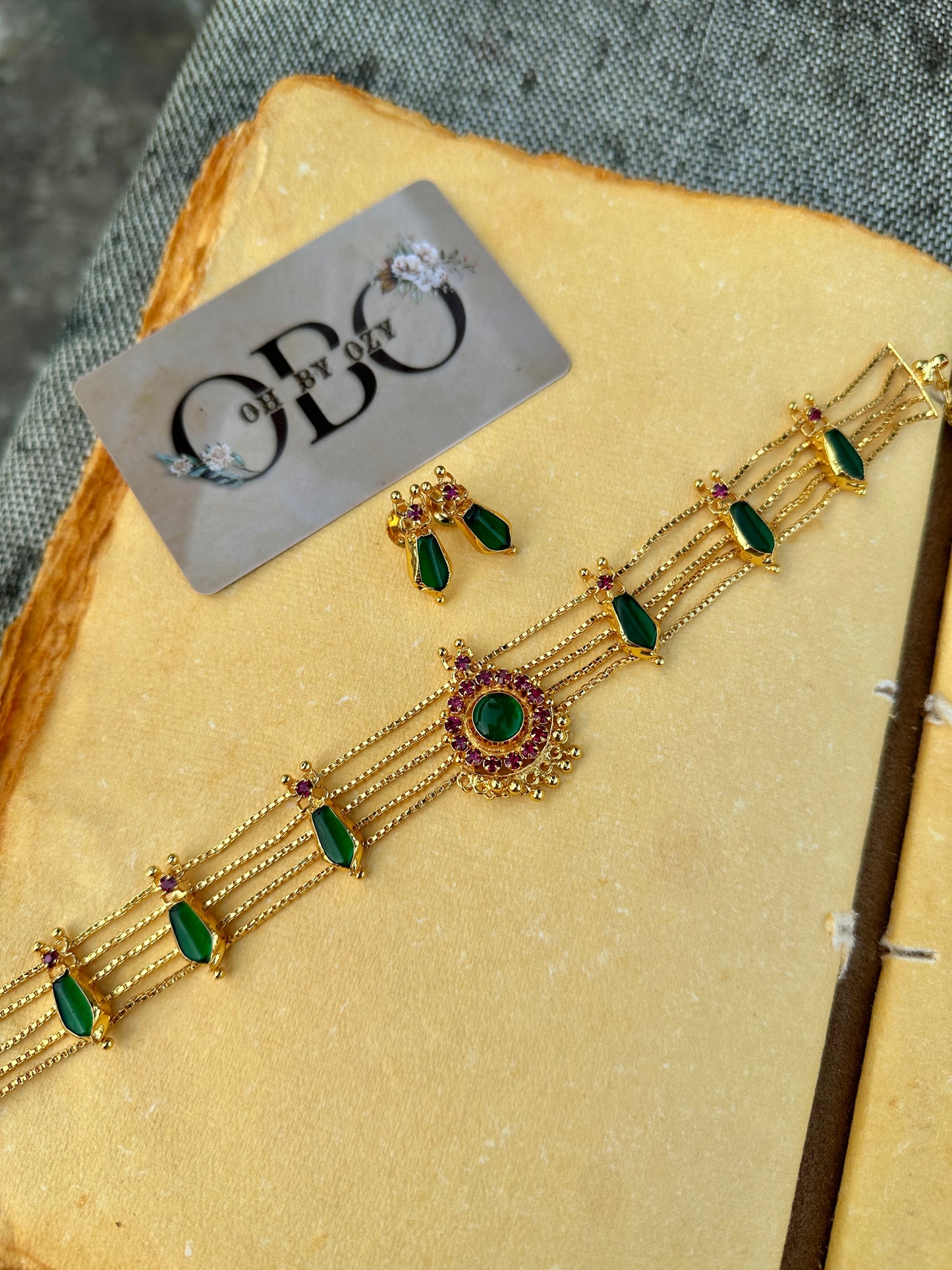 One Gram Gold Plated Palakka Choker v2.0