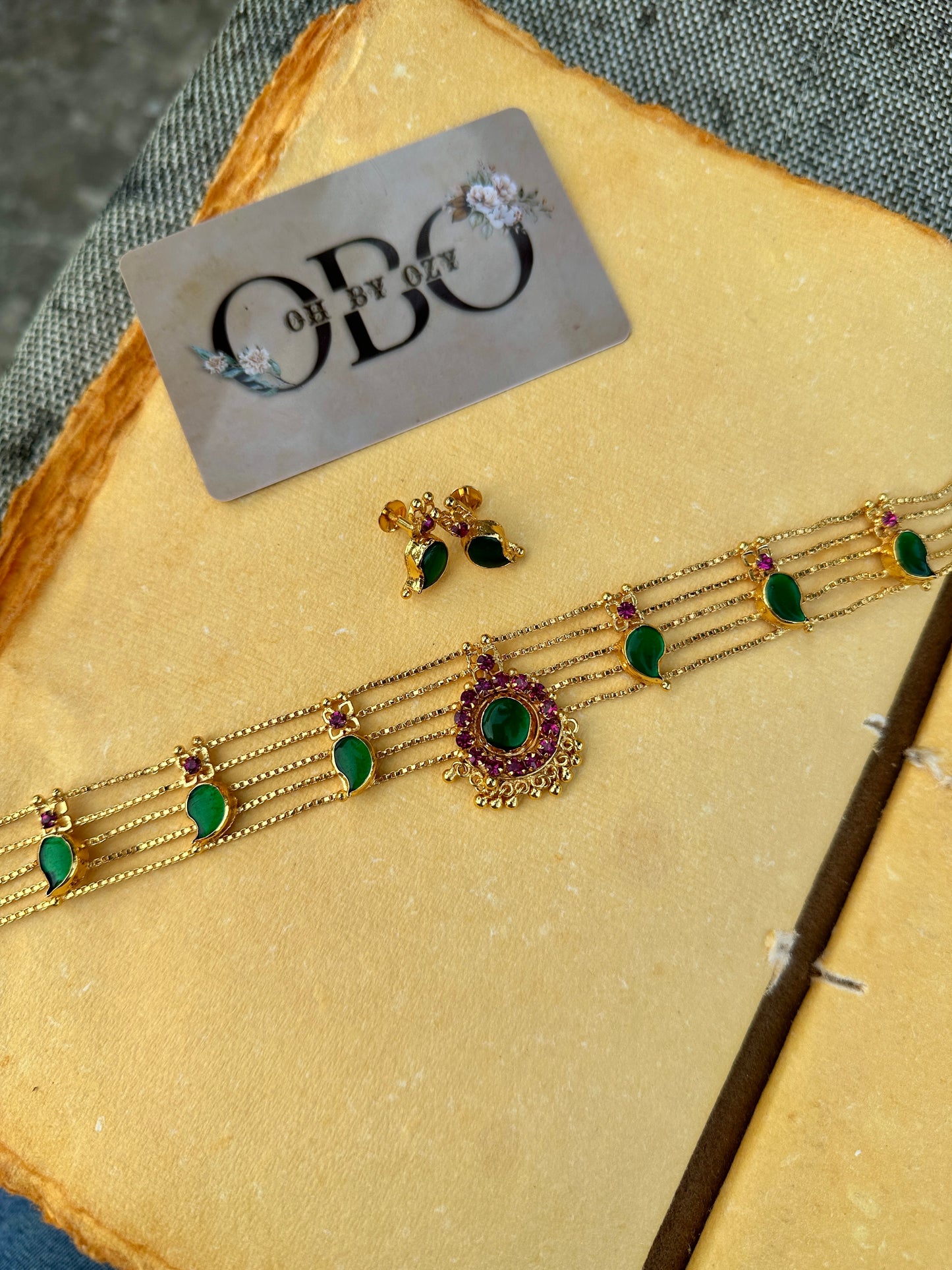 One Gram Gold Plated Palakka Choker v3.0