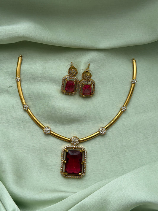 Square Pendant Diamond Hasli