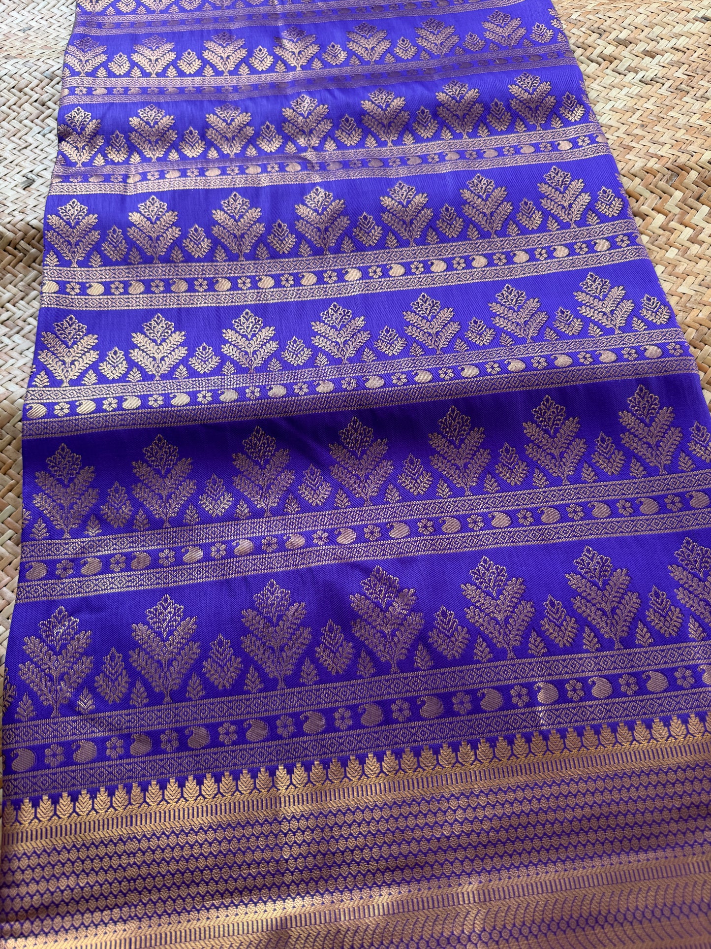 Cadbury Pine Semi Kanchi Brocade Pattu