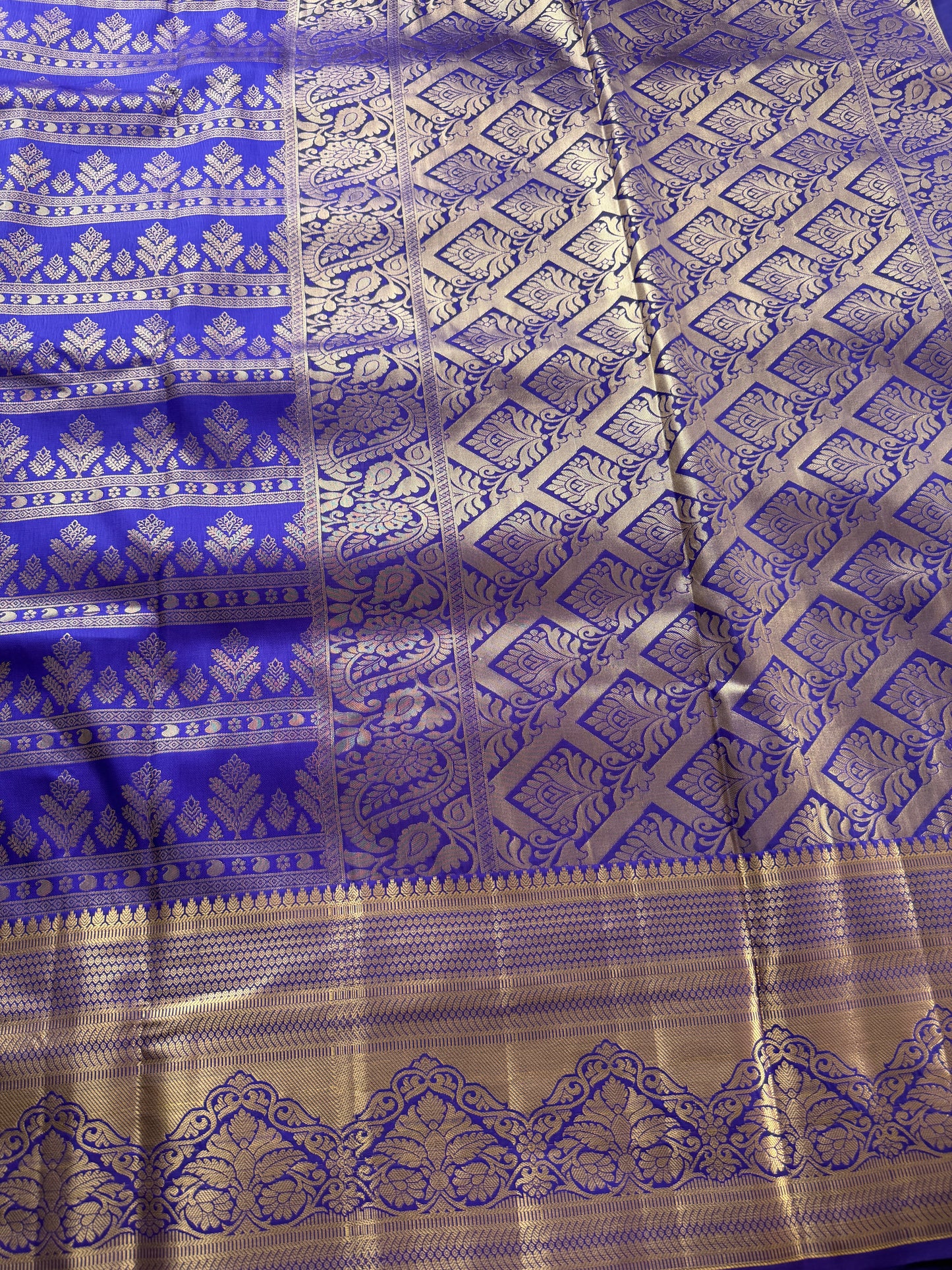 Cadbury Pine Semi Kanchi Brocade Pattu