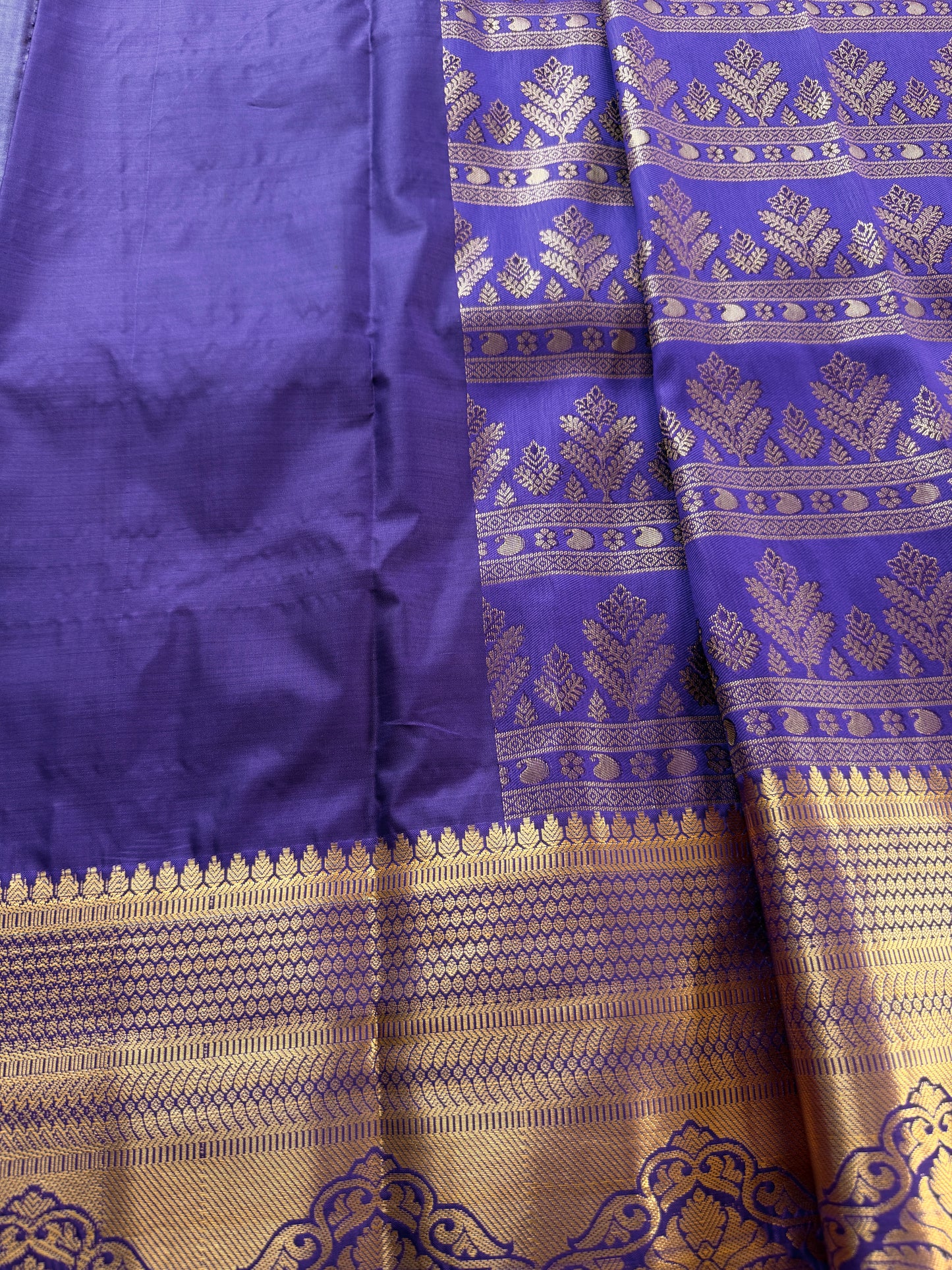 Cadbury Pine Semi Kanchi Brocade Pattu