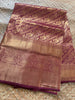 Blood Red Semi Kanchi Brocade Pattu