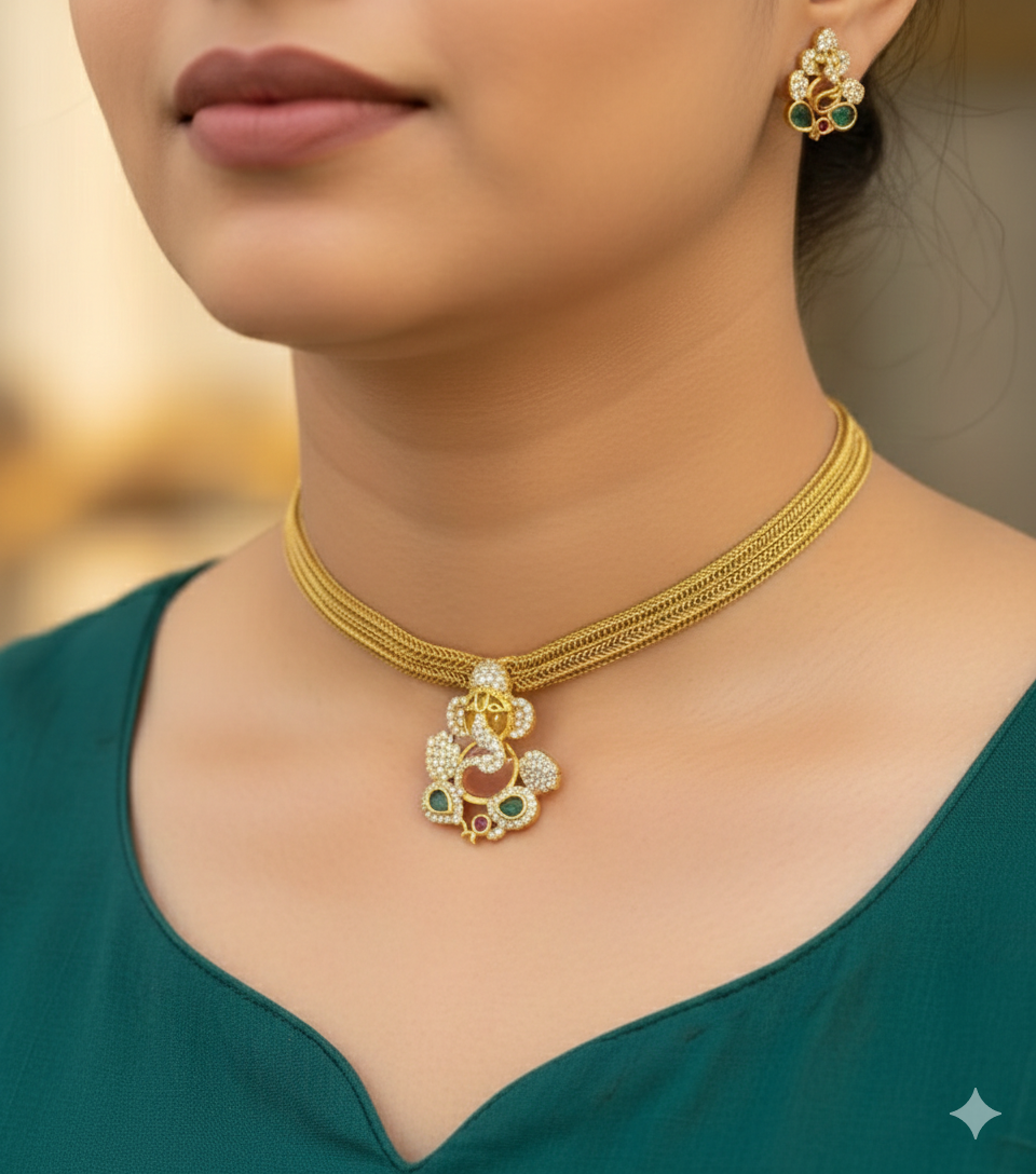 Baby Ganesha Antique choker