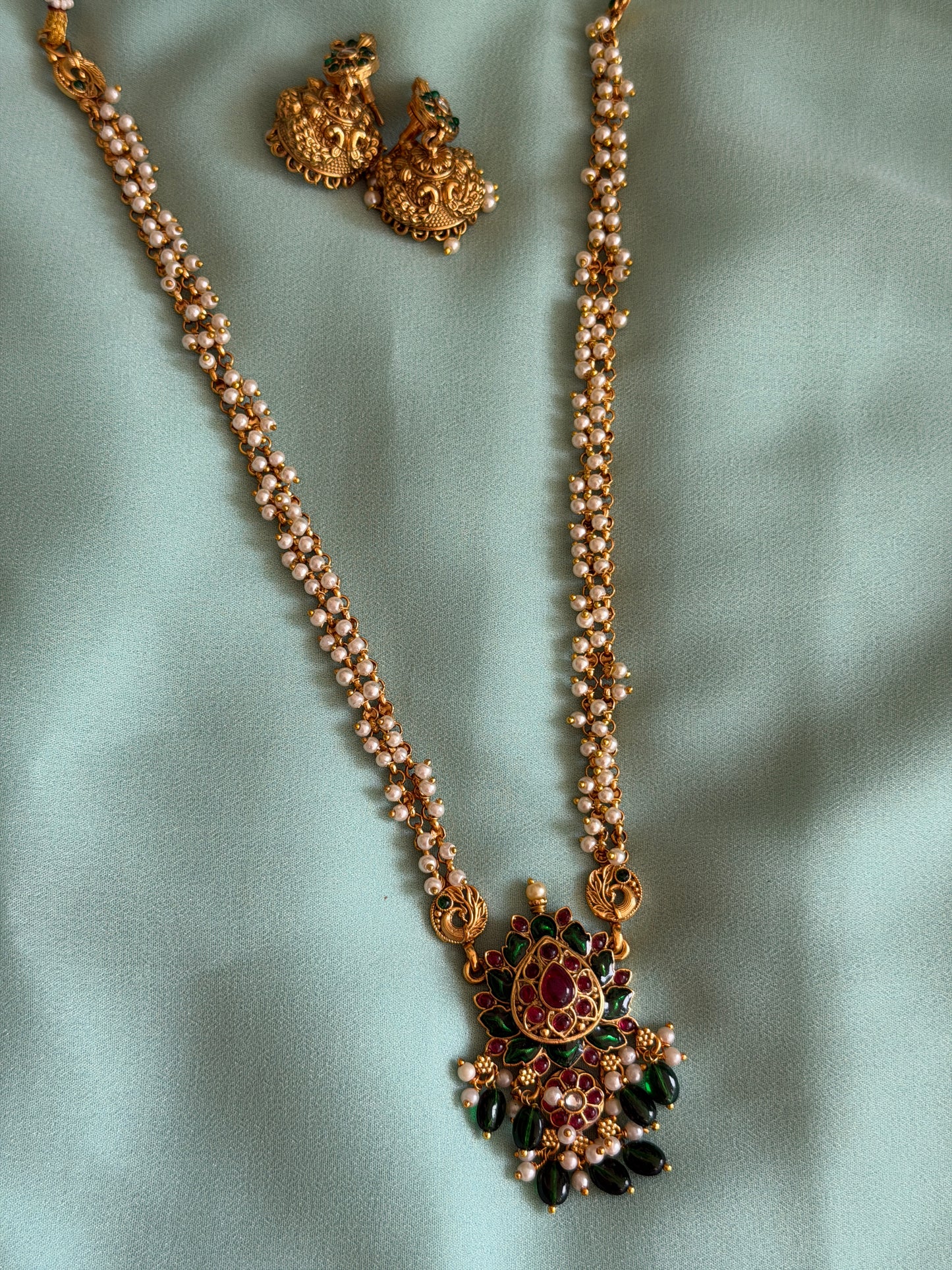 Padma Leela Pearl Short Haaram