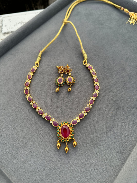 Ruby Stone Necklace