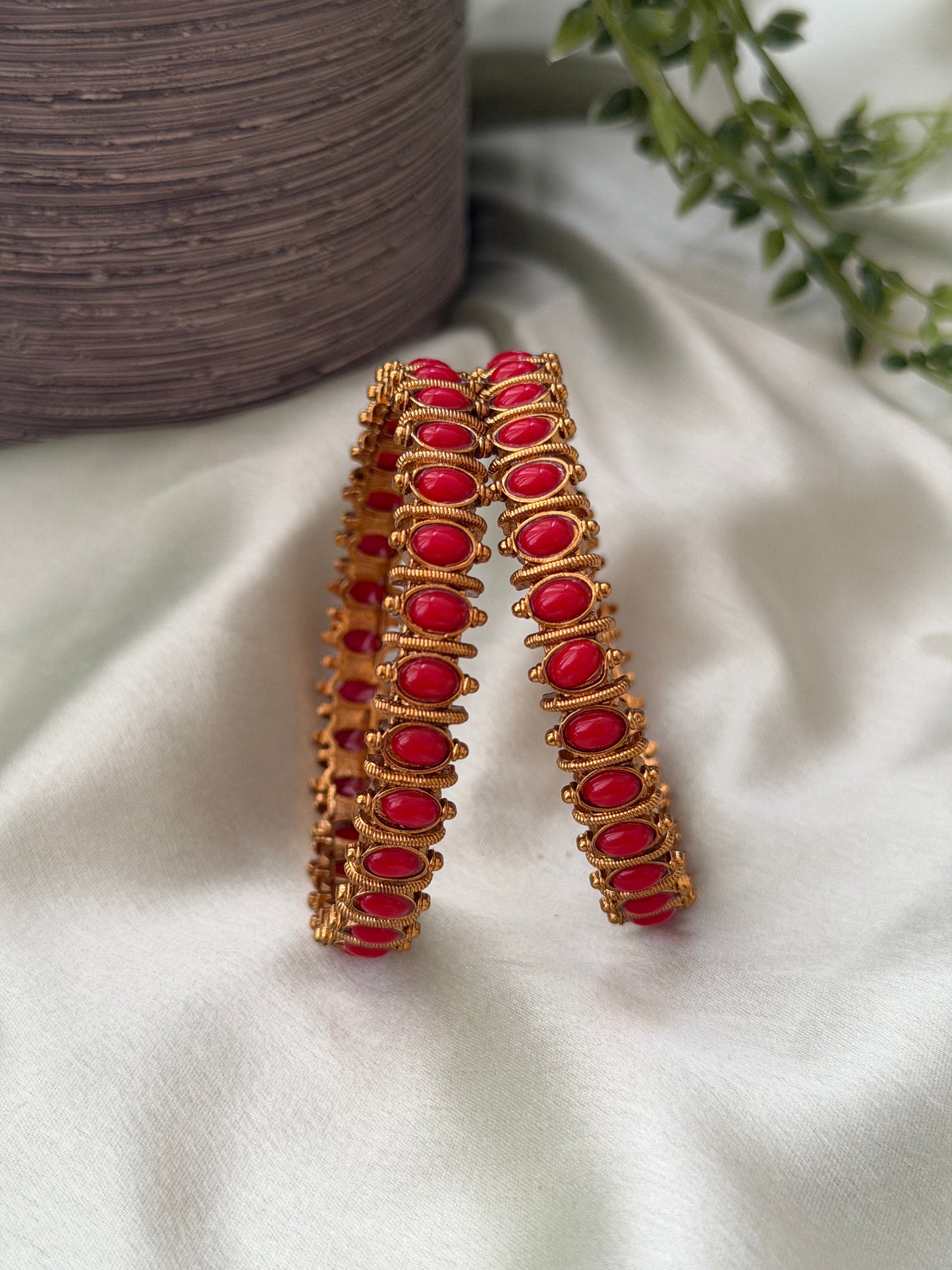 Gold Replica Navaratna Bangles