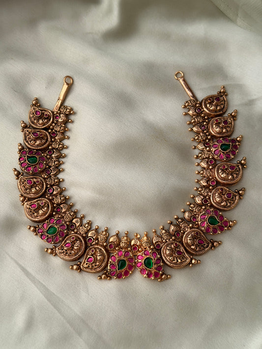 1Gm Gold Kempu Mango Necklace