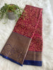 Rasberry Tissue Kanchi Silk
