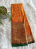 Miranda Orange Kanchi Tissue Silk saree