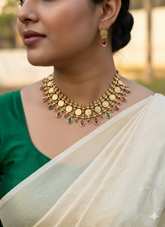 Palakka Petal Kaashu Choker