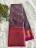 Purple Chettinad Kanchi Tissue Silk Saree