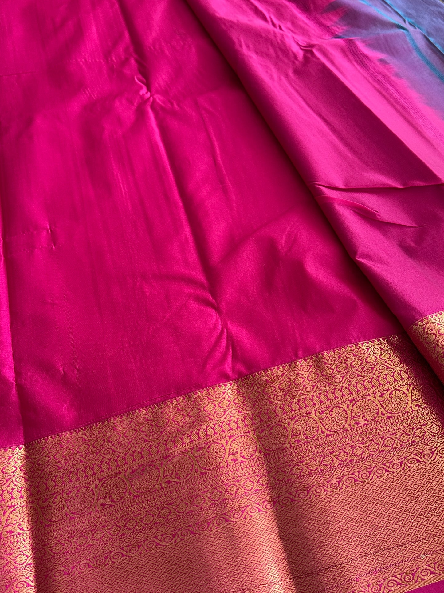 Purple Chettinad Kanchi Tissue Silk Saree
