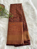 Rich Chocolate Kanchi Tissue Silk Saree