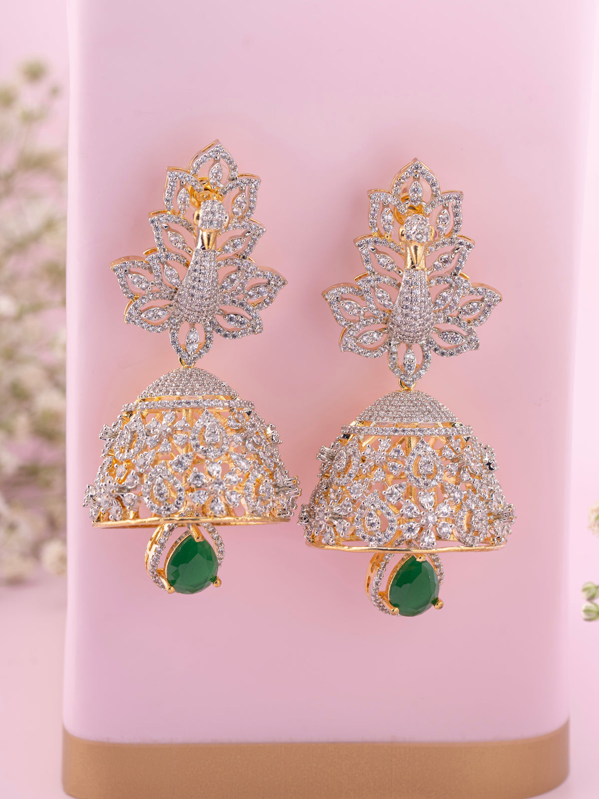 Anjeera Diamond Jhumkas