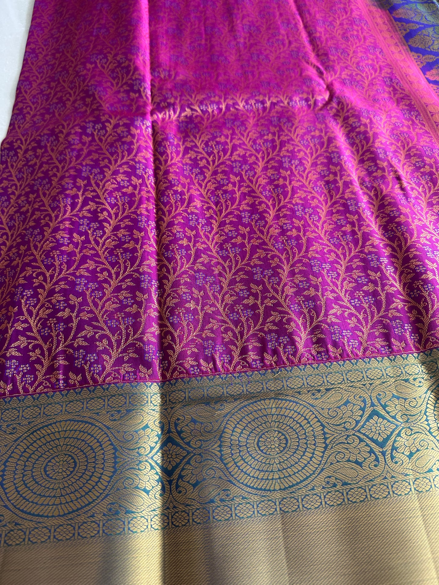 Jam Purple Kanchi Tissue Silk Saree