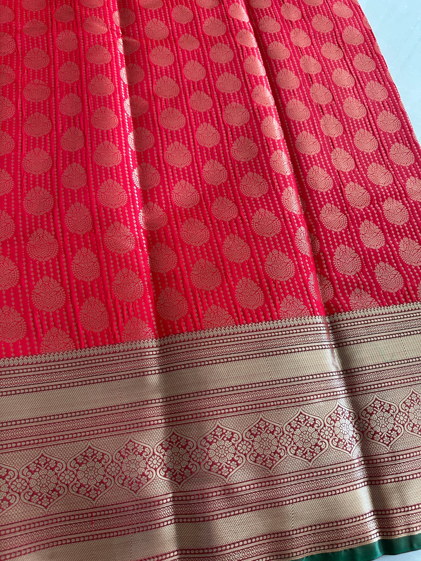 Dulhan Red Semi Tissue Silk Saree