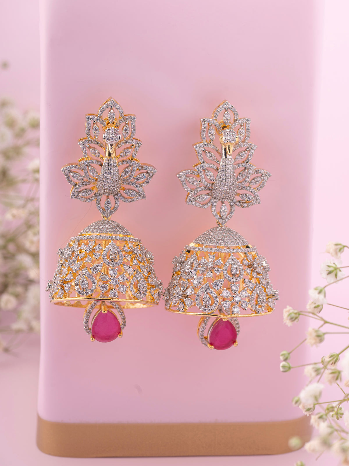 Anjeera Diamond Jhumkas