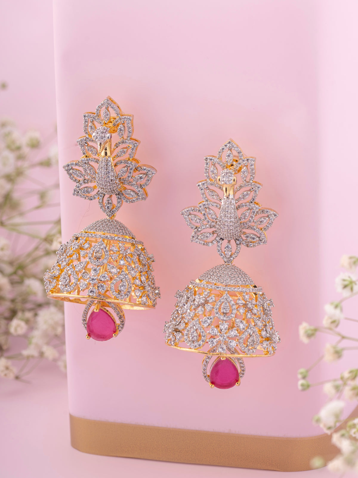 Anjeera Diamond Jhumkas