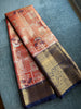 Pumpkin Orange Kanchi Tissue Silk Saree