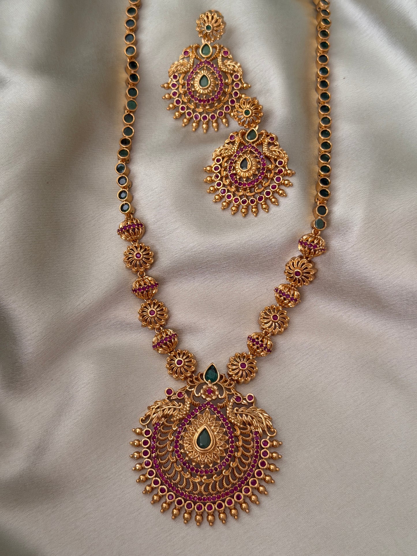 Emerald Chakra Haaram